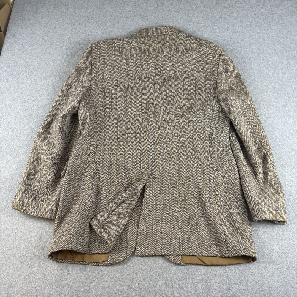 Vintage Ballymoore Harris Tweed Herringbone Wool Blazer Sport Coat 44R USA NOTE - Picture 2 of 12